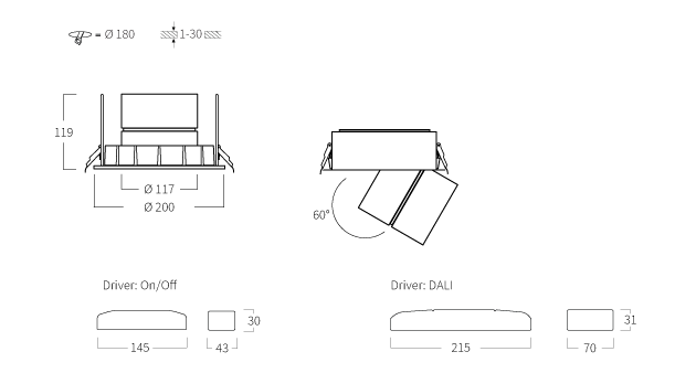 Touch Midi Recessed Round